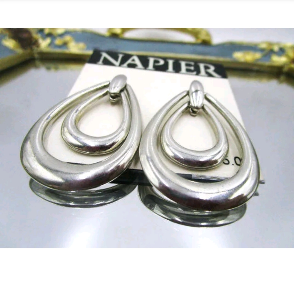 New silver earrings